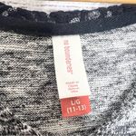 No Boundaries Heather Gray & Black Lace Hooded Short Sleeve Sweater Top Size Large Photo 11