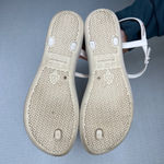 Ipanema Glam White Sandals US‎ 10 EUR 41/42 Ankle Strap Thong Tortoise Accents Photo 4