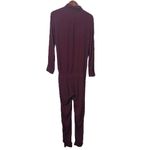 Monrow NWT Burgundy Long Sleeve Jumpsuit Women’s Size XS Rayon Made in USA Red Photo 4
