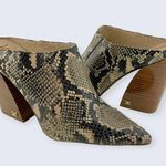 Sam Edelman Reverie 2 Desert Snake Leather Point 4" Stacked Block Heel Mule 7.5 Photo 0