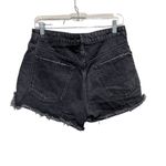 ZARA Cut Off Denim Shorts High Rise High Waisted Black Size 10 Photo 3