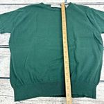 Amanda Smith  Ribbed Green Cotton Sweater w/‎ Fitted Waist & Sleeves [Size Large] Photo 4