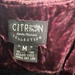 Citron Santa Monica Purple Velvet Silk Blend Cardigan Button Size Medium Photo 1
