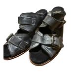 FREEBIRD by Steven  Caprice Distressed Black Leather Sandals Sz. 9 Photo 6