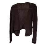 Free People  Women’s Sz M Femme Fatale Brown Moto Knit Full Zip Cardigan Jacket Photo 6