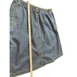 Liz Claiborne VTG Elizabeth Liz Clairborne Denim Elastic Waist Snap Front Skirt 90s Y2K 22P Photo 7