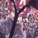 Soft Surroundings 345.  purple and pink paisley print button up long sleeve top s Photo 5