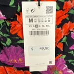 ZARA Women’s Medium Sweetheart Neckline Floral Ruched Mini Dress New Photo 4