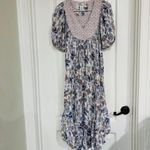 Lucky Brand Brand New Women's Lucky Brand Floral Print Dress Size Small White Blue Summer Photo 8