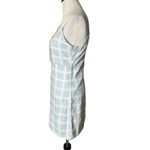 Forever 21  Plaid Mini Dress‎ Size M Blue White Striped Sleeveless Coquette Photo 8