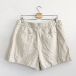 Joie  Pleated High Rise Linen Blend Shorts In Rainy Day Cotton Size L Photo 4