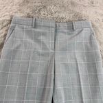 Theory NWOT  Women Gray White Plaid Treeca 2R Cyrus Grid Wool Dress Pants Size 6 Photo 9