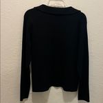 Vintage Floral Embroidered Black Sweater cardigan Size L Photo 2