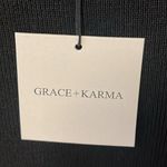 Black Statement Puff long Sleeve Sweater Grace + Karma. Size 3X Photo 4