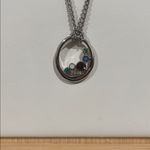 Lia Sophia  multicolor crystal pendant silver tone necklace Photo 1