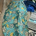MINKPINK  Turquoise Floral Slit Maxi Skirt size M Photo 5