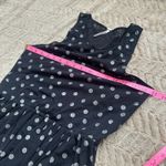 Free People  Sheer Lace Metallic Drop Waist Black White Polka Dot Mini Dress Photo 8