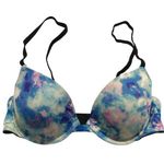 Victoria's Secret PINK  Bra Wear Everywhere Demi Tie Dye Blue 34B Photo 0