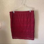 Forever 21 High Waisted Maroon Lace Mini Skirt Photo 2