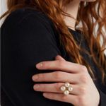 Tory Burch New Size 7 ROPE CLOVER RING IN GOLD Brand new with Tag Photo 11