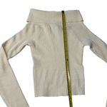 Princess Polly  Size M/L Morley Off‎ Shoulder Ribbed Sweater Cream Thumb Holes Photo 7