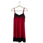 Victoria's Secret Y2K  Silk Red slip dress Vtg Lace trim Babydoll coquette Size M Photo 3