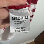 Grayson Threads American Flag Lightweight Knit Sweater Women M Patriotic Preppy Photo 4