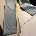 ZARA Relaxed Fit Light Wash Distressed Denim Straight Leg Jeans Buckle Back 2 Photo 11