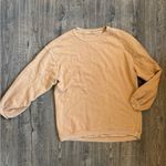 Aerie  Pleated Sleeve Crew Sweatshirt- Caramel Photo 1