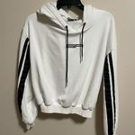 I am gia I.AM.GIA REVOLVE White Logo Striker Hoodie- Size Small Photo 2
