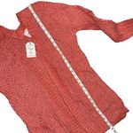 Hippie Rose NWT  Coral Blush Knit Open Front Cardigan Women’s S Longline Sweater Photo 7