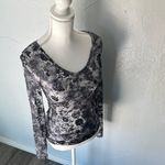 BKE  Monochrome Floral Lace Long Sleeve Top Photo 8