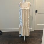 Maeve NWOT Anthropologie  Petite Neutral Stripe Dress Sz MP Photo 3