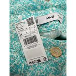 Mango Floral Linen-Blend Flare Pants Turquoise NWT Size 2/XS Photo 8