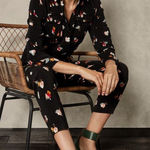 Ted Baker  Sophea Colour By Numbers‎ Print Jumpsuit size 2 US 4-6 black Photo 0