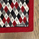 Souleiado Provencal Cotton Diamond Paisley Print Scarf Red Multicolor 18.25" sq Photo 2