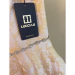 Lucci Lui NWT Floral Jacquard Corset Formal Dress in Yellow Size 6 Photo 5