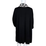 Babs Vancouver Shirt Womens 1X Black White Solid Stripe Tunic Artsy Lagenlook‎ Photo 3