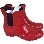 Roma  Women Rain boots SZ.7 Chelsea Red Croc Emboss  Rain Boots Photo 0