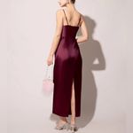 Rihoas The Red Back Slit Satin Sling Maxi Dress Photo 2
