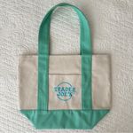 Trader Joe’s Mini Pastel Canvas Tote Bag – GREEN NWT Photo 4
