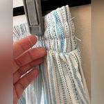 BCBGeneration  NWOT Variegated Striped Blue & White‎ High Waisted Shorts Size L Photo 4