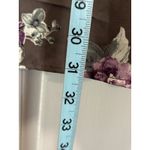 Storia Floral Gray/Purple Deep V Tie Chiffon Tie 3/4 Sleeve Midi Dress Size S Photo 4