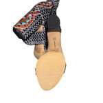 New Trina Turk INC Embroidered Kanata Anke Wrap Block Heels Black Multi Size 10 Photo 4