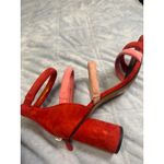 Rebecca Minkoff Suede Strappy Block Heel Sandals - Red and Pink size 8 Photo 1