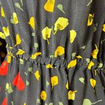 Banana Republic Blouse SMALL Rose Petal Floral Empire Waist Keyhole Long Sleeve Photo 2