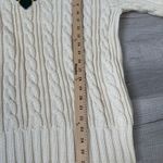 Ralph Lauren Polo Cable Knit Cricket Sweater Cream Green Yellow Trim Varsity L Photo 5