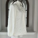 Status by Chenault Jacquard Twist Neck Blouse in Off White, Size L New w/Tag White Size L Photo 3