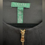 Ralph Lauren Lauren  Black Sleeveless Zip Front Classic Cocktail Dress Size 6 Photo 2