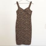 Banana Republic  Brown Tan Leopard Knee Length Dress Business Casual Party Size 2 Photo 2